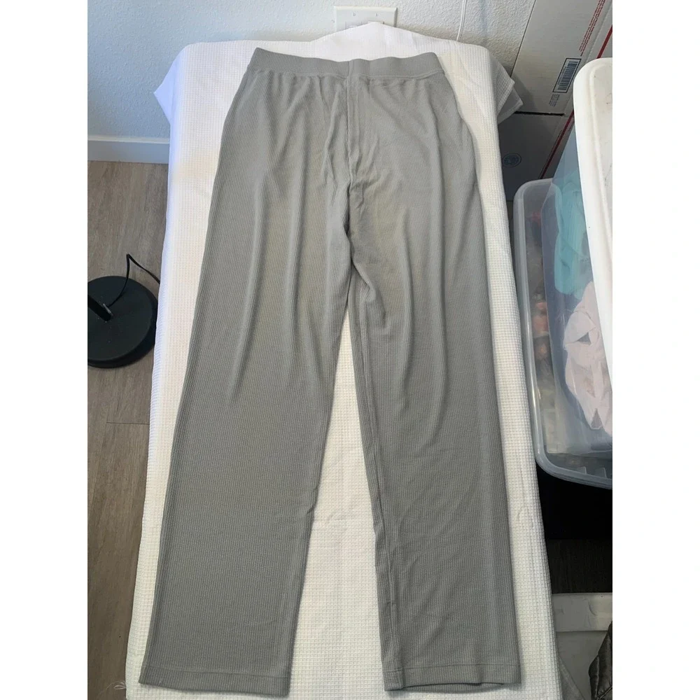 (H-237) Cuddl Duds Lounge Set Women TS Gray 2PC Top & Pants Soft Stretch QVC New